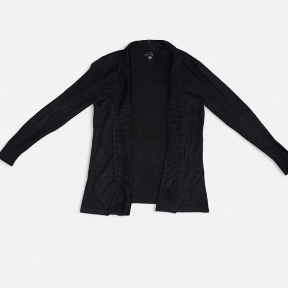 Black Shawl Collar Knit Cardigan - Picture 2 of 6